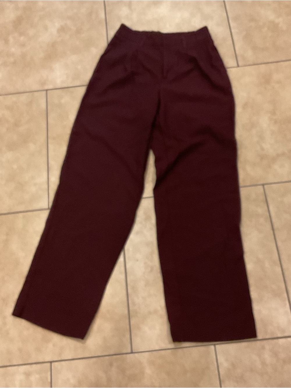 Women’s Wide-Leg Pants in Burgundy